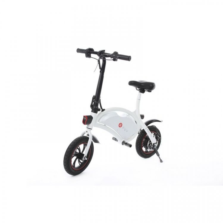 Электросамокат (350Вт (36В);5 Аh;  рама: алюминиевый сплав;max скорость-20 км/ч;пробег на одном заряде-20км;дисковый тормоз(задний);вес-10кг,белый)