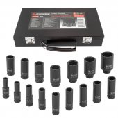 Набор головок ударных глубоких 16пр.,1/2" 6гр.(10,12-19,21,22,24,27,30,32,36мм), в металлическом кейсе Набор головок ударных глубоких 16пр.,1/2" 6гр.(10,12-19,21,22,24,27,30,32,36мм), в металлическом кейсе