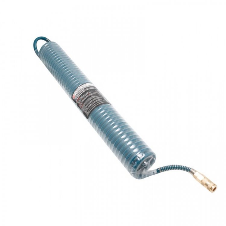 Шланг витой полиуретановый  8мм х 12мм х 5м с быстроразъемами (максимальное давление - 15bar, рабочая температура от -20 до +60 гр.)