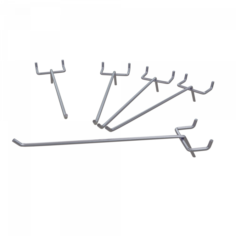 Крючок GAROPT для перфорированной панели / экрана верстака, 200мм (компл. 5 шт) Крючок GAROPT для перфорированной панели / экрана верстака, 200мм (компл. 5 шт)