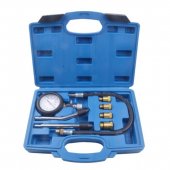 Индикатор компрессии бензинового двигателя Profi 8пр.(0-21Bar, М10, М12, М14, М18 + 2 жестких прижимных адаптера-переходника) 3пр., в кейсе