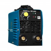 Сварочный аппарат Varteg 190 мини - Работает от 140В. Горячий старт, форсаж дуги, антизалипание. MMA, розетки 25 мм2, напряжение питания: 220В±15%, Диапазон сварочного тока: 20-190А, ПВ: 100%, ремень для переноски, комплектация: кабели 1,2 м, электро