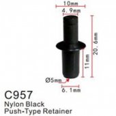 Клипса для крепления внутренней обшивки а/м Мерседес пластиковая (100шт/уп.)