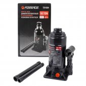 Домкрат гидравлический бутылочный, 10т (с предохранительным клапаном, минимальная высота: 190 мм, ход штока: 110 мм, ход винта: 60 мм, максимальная вы