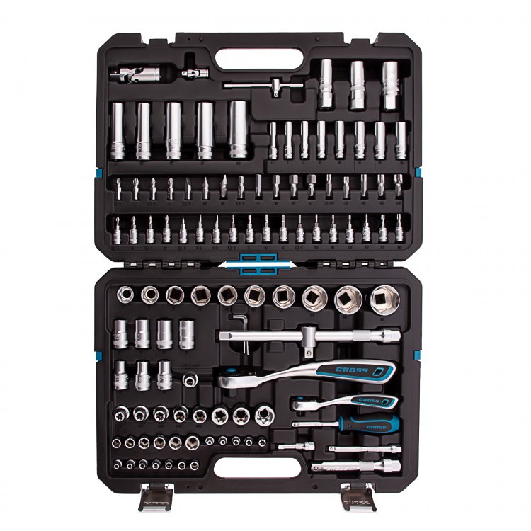 Набор инструментов, 1/4", 1/2", CrV, 120 зубьев, 109 предметов// Gross