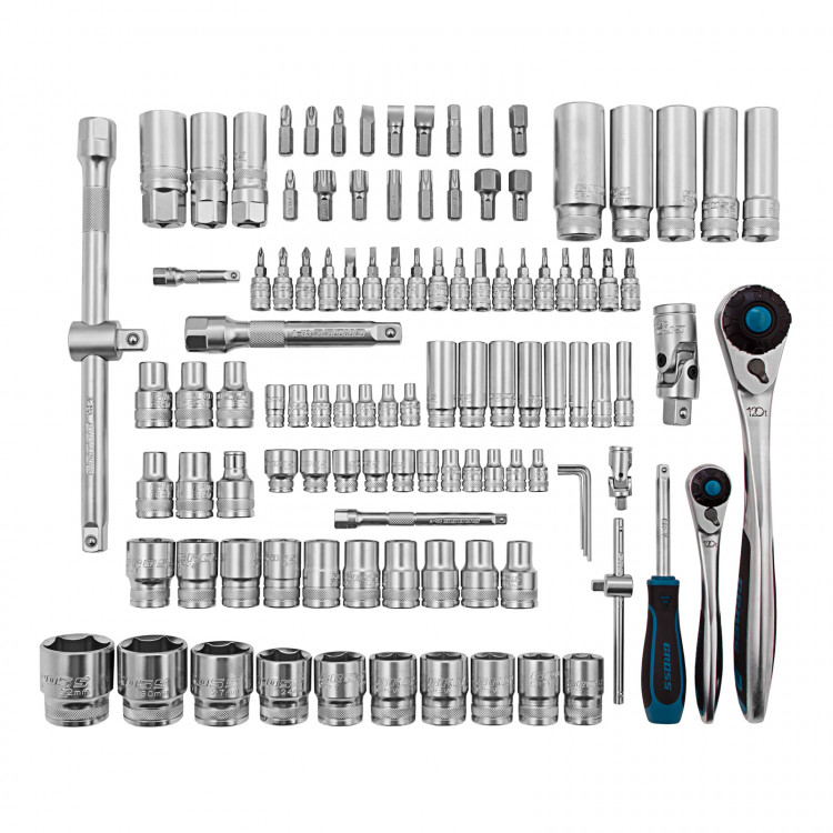 Набор инструментов, 1/4", 1/2", CrV, 120 зубьев, 109 предметов// Gross