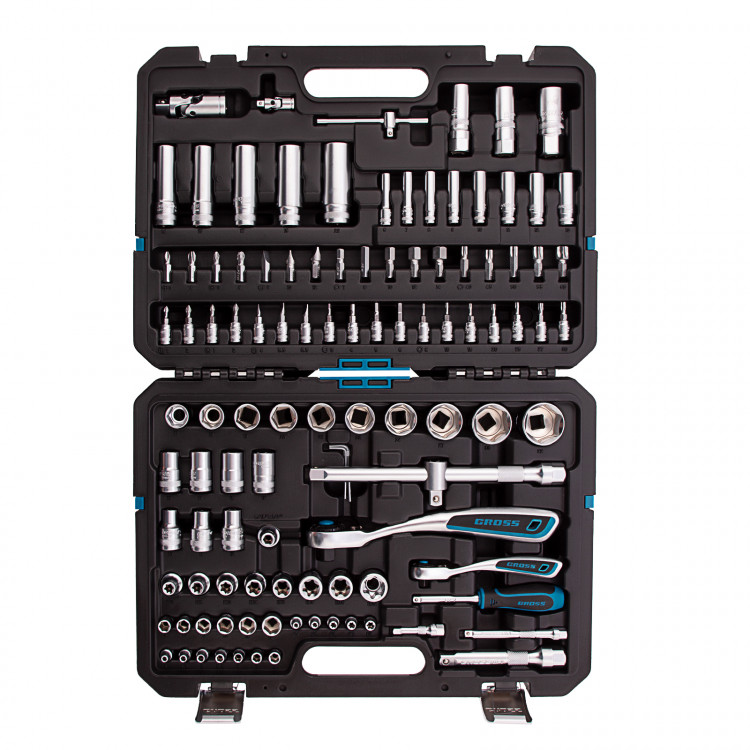 Набор инструментов, 1/4", 1/2", CrV, 120 зубьев, 109 предметов// Gross