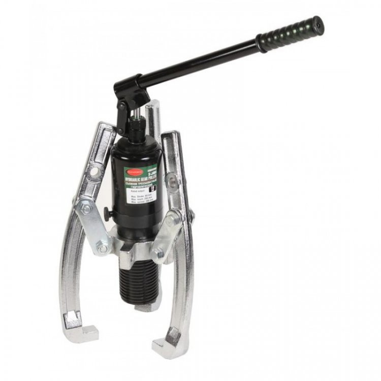 Съемник двух-трехлапый переставной гидравлический 15т(Ø захвата:100-300мм,мах. глубина захвата-205мм,ход штока-60мм)в кейсе