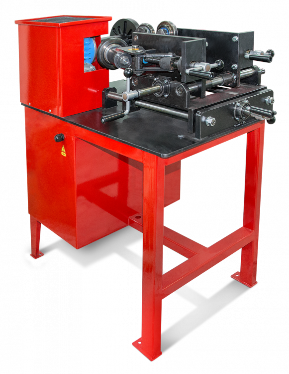 Премьер-Мини  (ДП10.000.000 СБ) Стенд для правки дисков (электрический стенд (220в / 380в) с винтовым приводом роликов для прокатки стальных дисков)