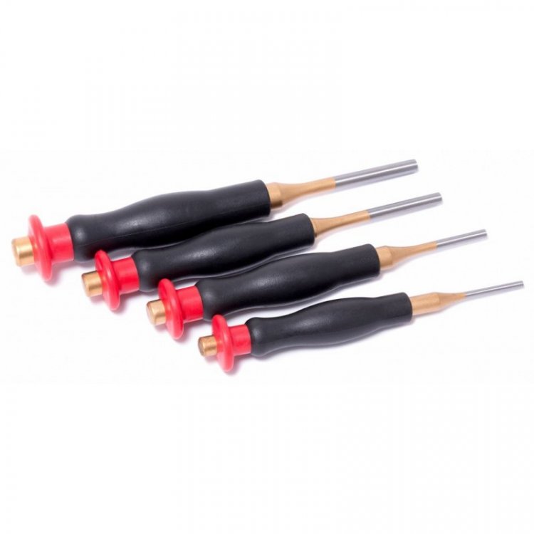 Набор выколоток с эргономическими рукоятками, 4пр.(3х140, 4х150, 5х160, 6х180мм), в блистере