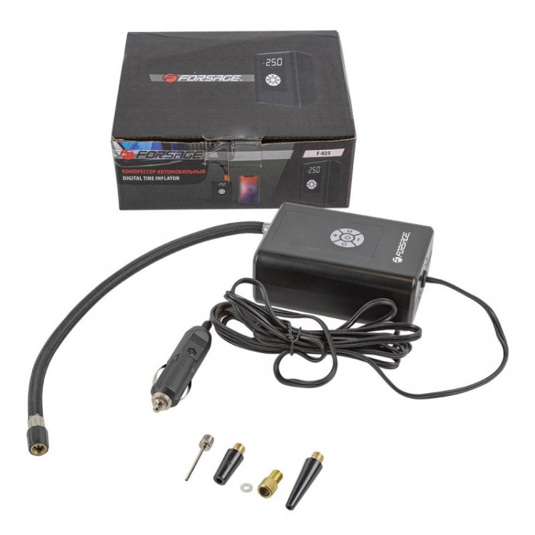 Компрессор поршневой автомобильный с цифровым манометром (25л/мин, 10А) F-025 12V Компрессор поршневой автомобильный с цифровым манометром (25л/мин, 10А) F-025 12V