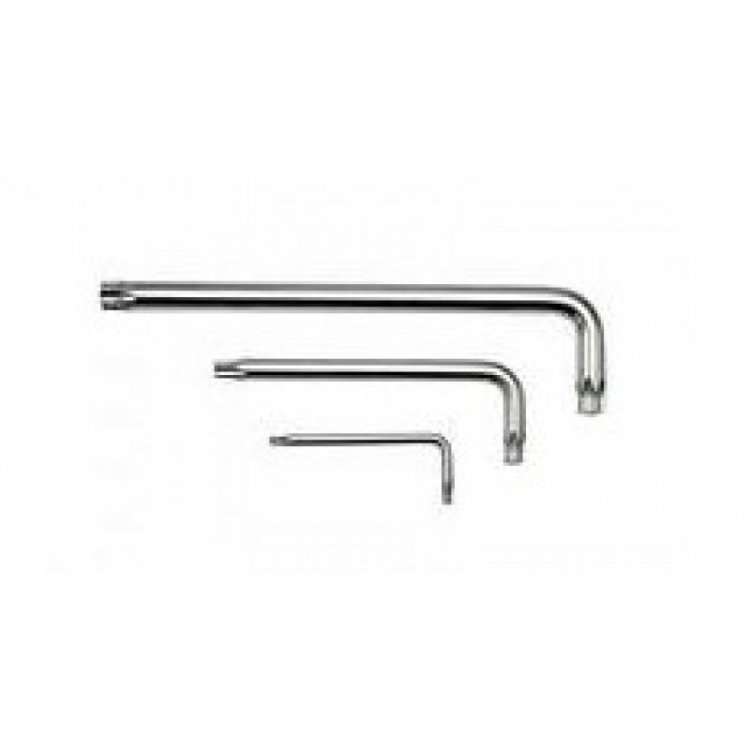 Ключ Г-образный TORX экстра длинный T30H с отверстием