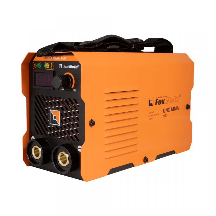 Сварочный аппарат UNO MMA 160 - Цифровой дисплей. Горячий старт, форсаж дуги, антизалипание. MMA, панельные розетки 35 мм2, напряжение питания: 220В±15%, Диапазон сварочного тока: 20-160А, ПВ: 100%, ремень для переноски, комплектация: кабели 3 м, эле Сварочный аппарат UNO MMA 160 - Цифровой дисплей. Горячий старт, форсаж дуги, антизалипание. MMA, панельные розетки 35 мм2, напряжение питания: 220В±15%, Диапазон сварочного тока: 20-160А, ПВ: 100%, ремень для переноски, комплектация: кабели 3 м, эле