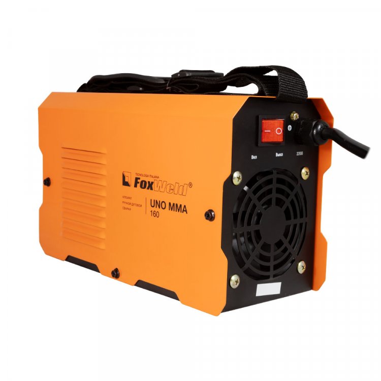 Сварочный аппарат UNO MMA 160 - Цифровой дисплей. Горячий старт, форсаж дуги, антизалипание. MMA, панельные розетки 35 мм2, напряжение питания: 220В±15%, Диапазон сварочного тока: 20-160А, ПВ: 100%, ремень для переноски, комплектация: кабели 3 м, эле Сварочный аппарат UNO MMA 160 - Цифровой дисплей. Горячий старт, форсаж дуги, антизалипание. MMA, панельные розетки 35 мм2, напряжение питания: 220В±15%, Диапазон сварочного тока: 20-160А, ПВ: 100%, ремень для переноски, комплектация: кабели 3 м, эле