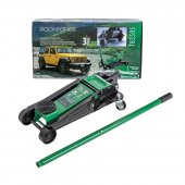 Домкрат подкатной гидравлический 3 т с резиновой накладкой и аксессуарами(перчатки, салфетка из микрофибры 40х30см,  2 поршня,h min135мм,h max465)