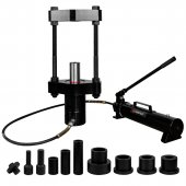 Выпресовщик шкворней гидравлический 75т(ход поршня-125мм,Ø шкворня-80мм,max ширина балки-187мм, масло 2.2л, t-10°+50°C)