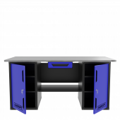 Верстак двухтумбовый с ящиком, синий 1800*700 Garopt, GT1800DDY1.blue