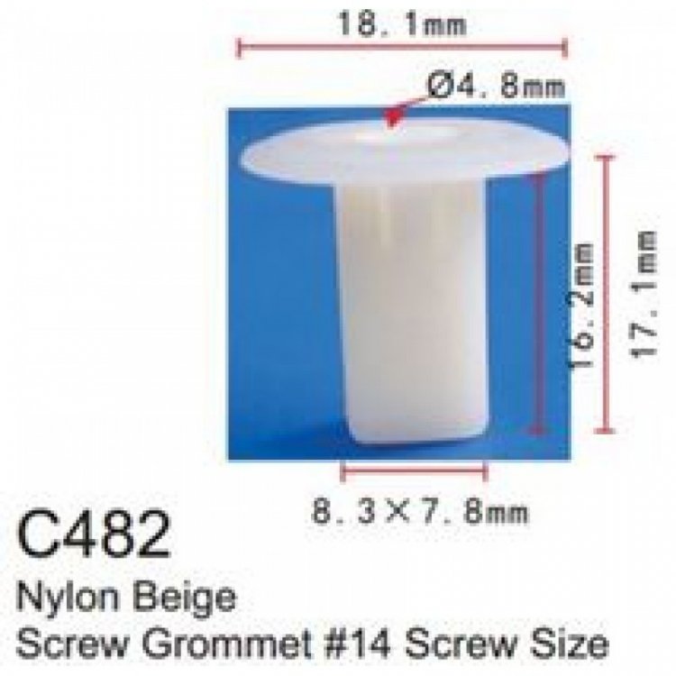 Клипса для крепления внутренней обшивки а/м Тойота пластиковая (100шт/уп.)