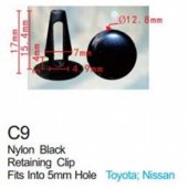 Клипса для крепления внутренней обшивки а/м Тойота пластиковая (100шт/уп.)