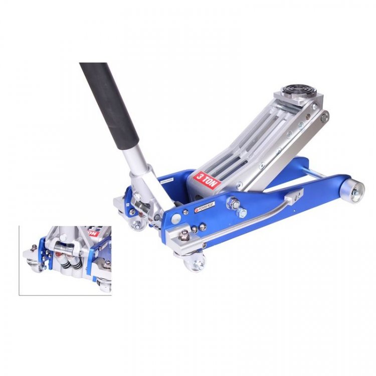 Домкрат подкатной гидравлический 3 т усиленный низкопрофильный в облегченном корпусе(высота подхвата - 105мм, высота подъема - 490мм, 2 поршня, сменн Домкрат подкатной гидравлический 3 т усиленный низкопрофильный в облегченном корпусе(высота подхвата - 105мм, высота подъема - 490мм, 2 поршня, сменн