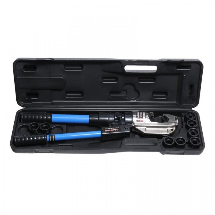 Инструмент гидравлический обжимной для кабелей 12т(ход штока-32мм, сечение 16-400мм2, адаптеры-16,25,35,50,70,95,120,150,185,240,300,400мм), в кейсе