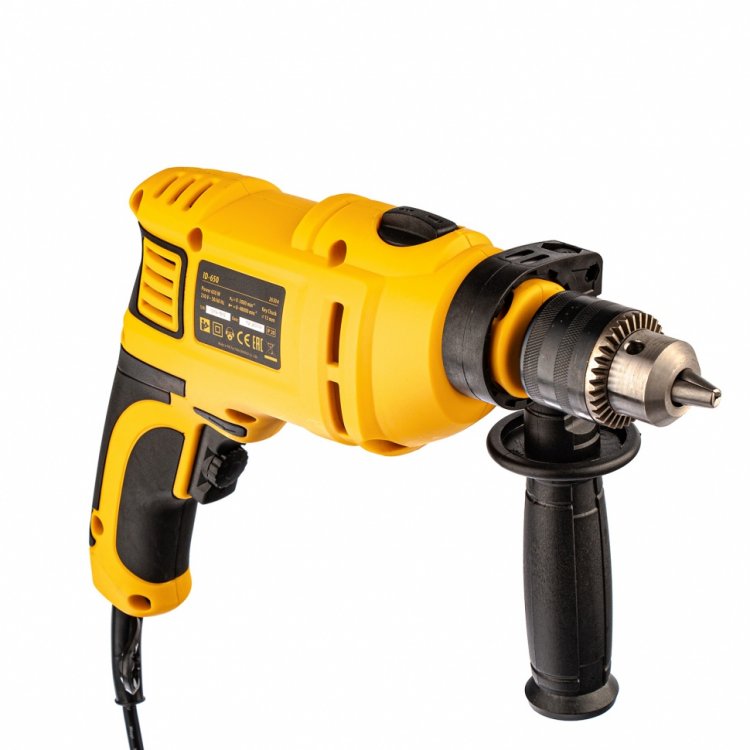 Дрель ударная ID-650, 650 Вт, 0-3000 об/мин, 48000 уд/мин// Denzel