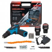 Дрель-шуруповерт аккумуляторная с набором аксессуаров Дрель-шуруповерт аккумуляторная с набором аксессуаров