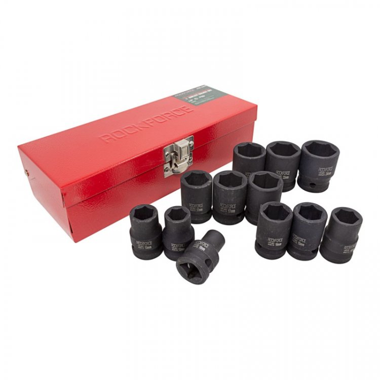 Набор головок ударных, 12пр., 1/2" 6гр.(10,12,13,14,15,16,17,18,19,21,22,24мм),в метал. кейсе Набор головок ударных, 12пр., 1/2" 6гр.(10,12,13,14,15,16,17,18,19,21,22,24мм),в метал. кейсе