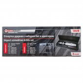 Отвертка ударная с набором бит и адаптером,8пр.1/2"(F)х5/16"(F) (PH3х35мм; PH3х70мм-2шт; SL9х35мм; SL9х70мм-2шт),в кейсе