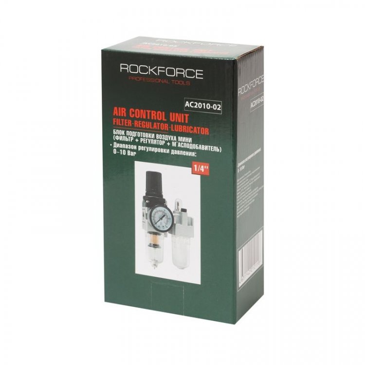 Блок подготовки воздуха мини  для пневмосистемы (фильтр-регулятор + лубрикатор) 1/4 диапазон регулировки давления 0-10 bar Блок подготовки воздуха мини  для пневмосистемы (фильтр-регулятор + лубрикатор) 1/4 диапазон регулировки давления 0-10 bar