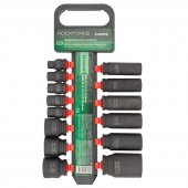 Набор головок ударных комбинированный 14пр.,1/2"(короткие:10,12-15,27,30,32мм;глубокие:17,19,21,22,24,36мм),на пластиковом держателе Набор головок ударных комбинированный 14пр.,1/2"(короткие:10,12-15,27,30,32мм;глубокие:17,19,21,22,24,36мм),на пластиковом держателе