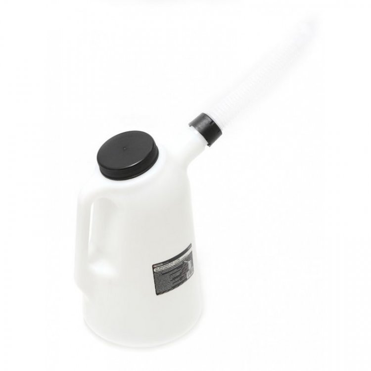 Емкость мерная пластиковая для заливки масла 3л с крышкой Емкость мерная пластиковая для заливки масла 3л с крышкой