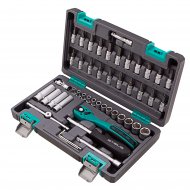 Набор инструментов 1/4", Cr-V, S2, услиленный кейс, 47 предм, Stels Набор инструментов 1/4", Cr-V, S2, услиленный кейс, 47 предм, Stels