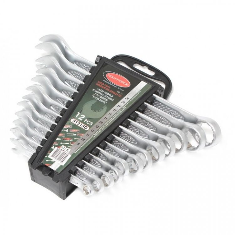 Набор ключей комбинированных с профилем  "Super Drive" 12гр., 12пр. (8, 10-17, 19, 22, 24мм), в пластиковом держателе