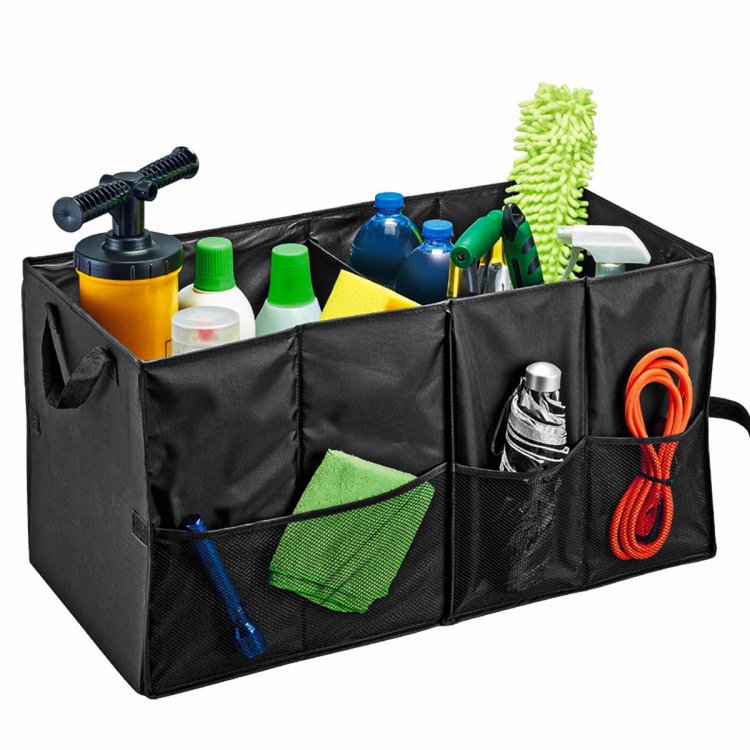Сумка-органайзер в багажник автомобиля(360х620х340мм,3 секции:170х350х240мм,4 кармана)