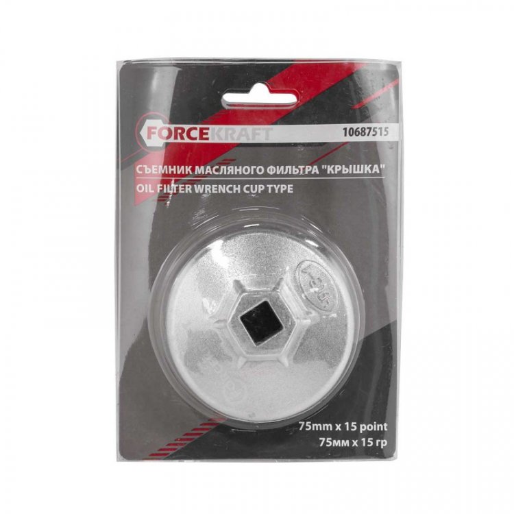 Съемник масляного фильтра (крышка) 75мм х 15гр