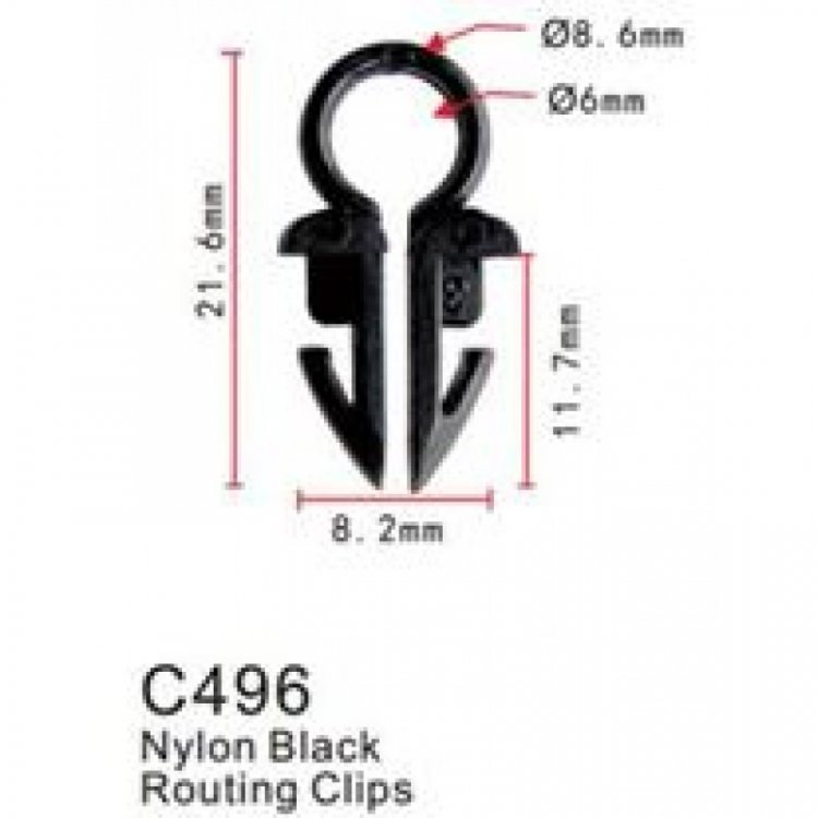 Клипса для крепления внутренней обшивки а/м универсальная пластиковая (100шт/уп.)