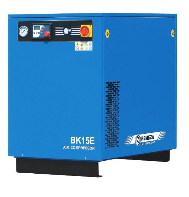 Винтовой компрессор ВК15Е-10, без ресивера , производительность 1400л/мин,  рабочее давление 10 бар, мощность двигателя 11кВт, вес 280 кг, габариты 1080x680x1025мм. REMEZA, Республика Беларусь