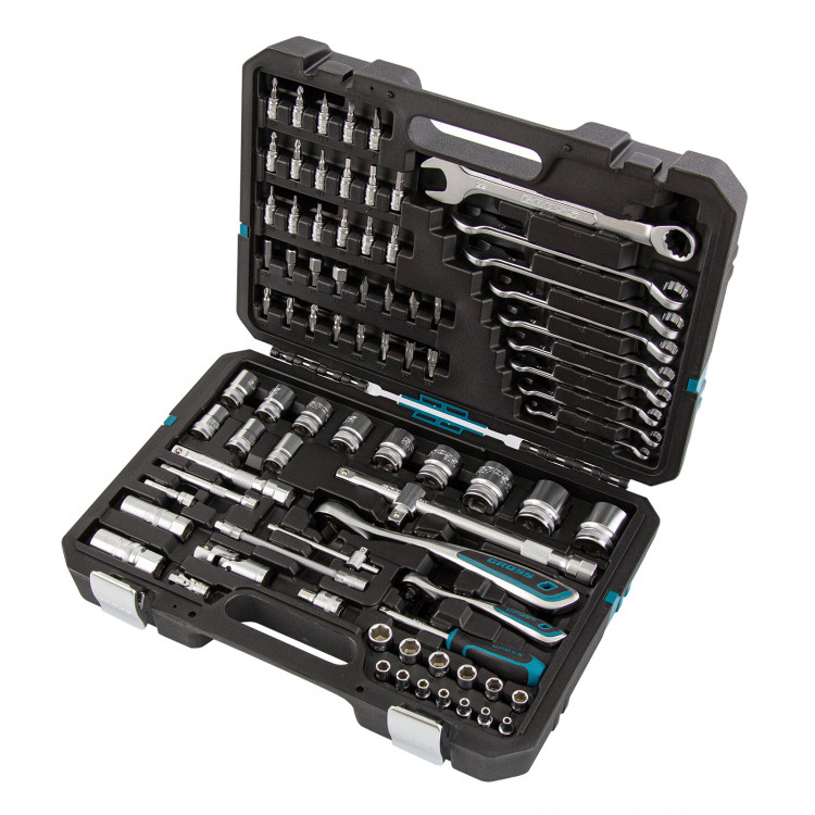 Набор инструментов, 1/4", 1/2", CrV, 120 зубьев, 82 предмета// Gross