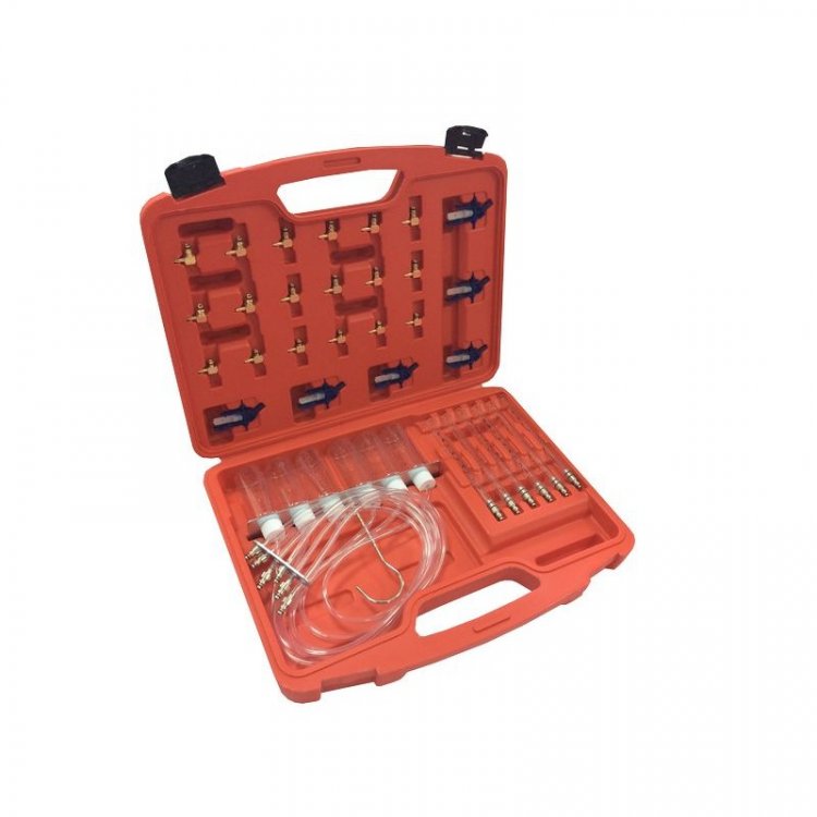 Тестер обратки  дизельных форсунок системы Common Raill с комплектом адаптеров, в кейсе