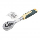 Трещотка реверсивная с резиновой ручкой 1/4''(L-151мм, 45зуб)