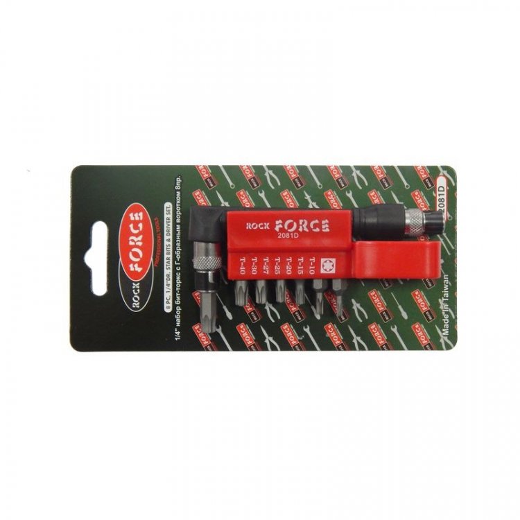 Набор бит TORX с отверткой битодержателем, 8пр. (Т10, Т15, Т20, Т25, Т27, Т30, Т40 - 30мм), 1/4"