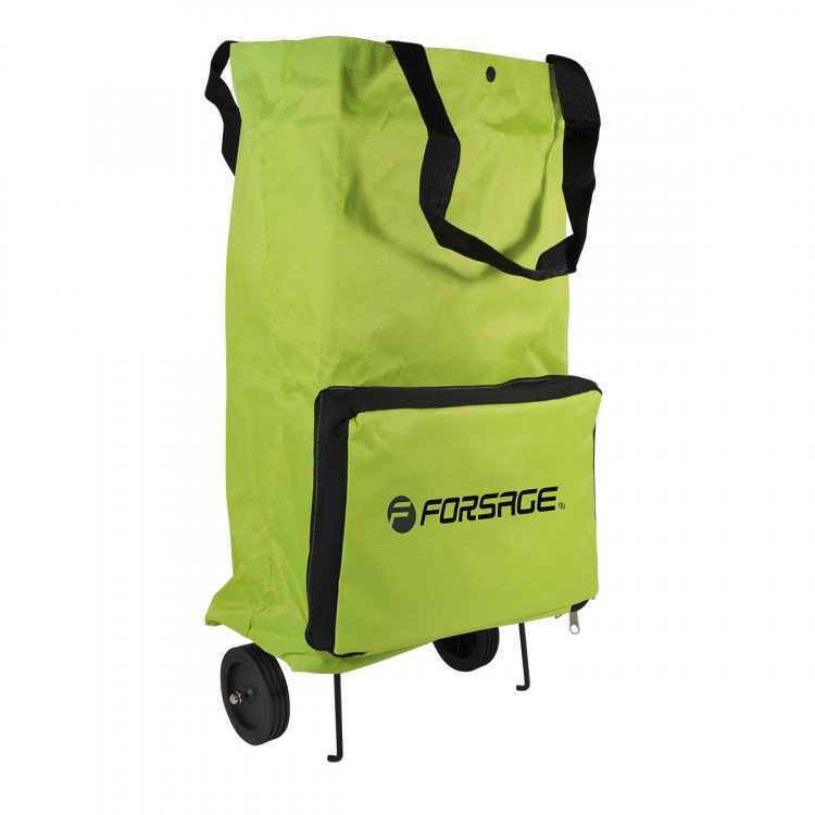 Сумка хозяйственная на 2 колесах с ручками и боковым карманом(140х265х450мм, карман-190х300мм, Ø колес-80мм)