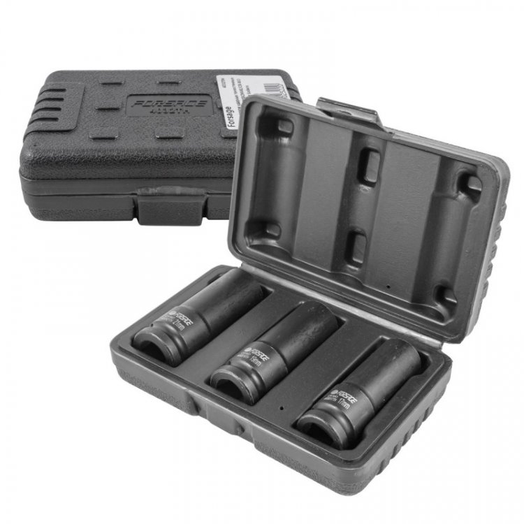 Набор головок ударных тонкостенных 3пр. 1/2" 6-гр (17,19,21мм) в кейсе Набор головок ударных тонкостенных 3пр. 1/2" 6-гр (17,19,21мм) в кейсе