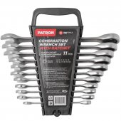 Набор ключей комбинированных трещоточных 11пр (8,10,11,12,13,14,15,16,17,18,19мм), в пластиковом держателе