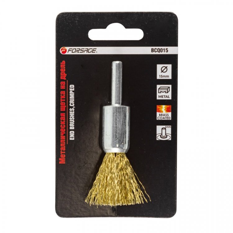 Кордщетка чашеобразная с хвостовиком для дрели 15мм