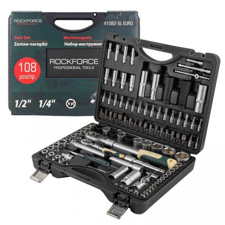 Набор инструментов 108пр.1/4"&1/2" (6гр.)(4-32мм)