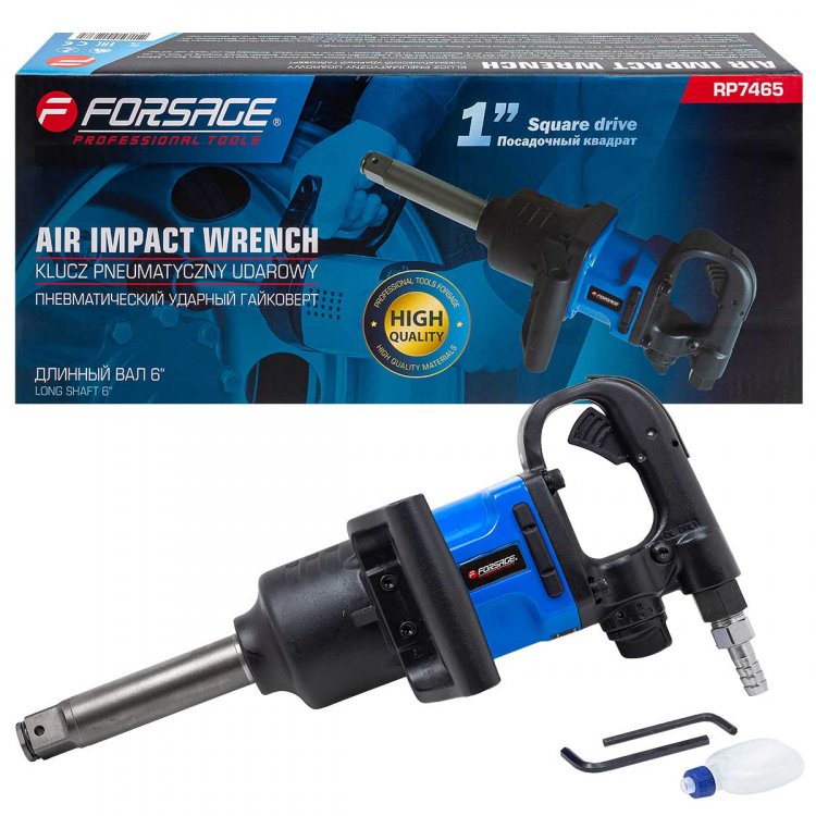 Пневмогайковерт ударный с длинным валом,реверсом и регулировкой усилия 1''(2000Hм, 6000 об/мин,6.3bar,320 л/мин,8.4кг) Пневмогайковерт ударный с длинным валом,реверсом и регулировкой усилия 1''(2000Hм, 6000 об/мин,6.3bar,320 л/мин,8.4кг)