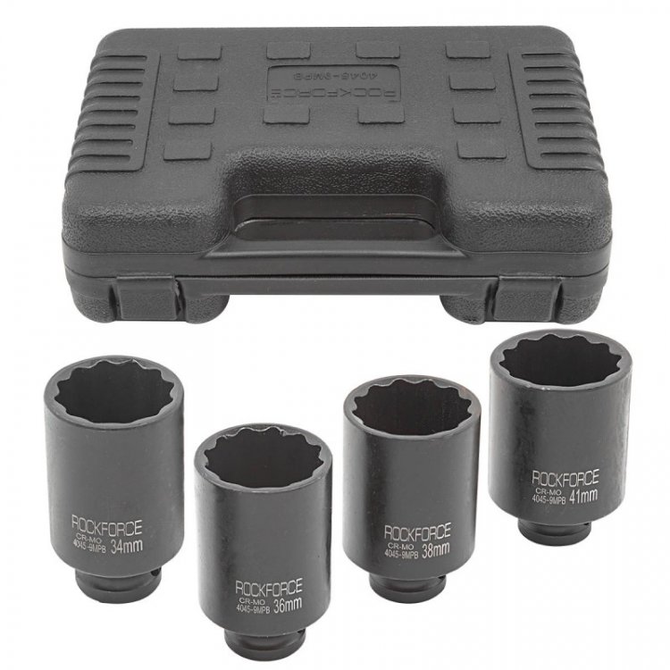 Набор головок ударных глубоких 4пр.1/2" (12-гр.) в кейсе