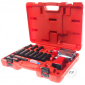Пневмогайковерт ударный 1/2″ с головками в кейсе JTC-7663K2, 15 предметов, 1085 Нм